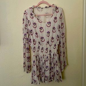 Free People short bohemian dress white